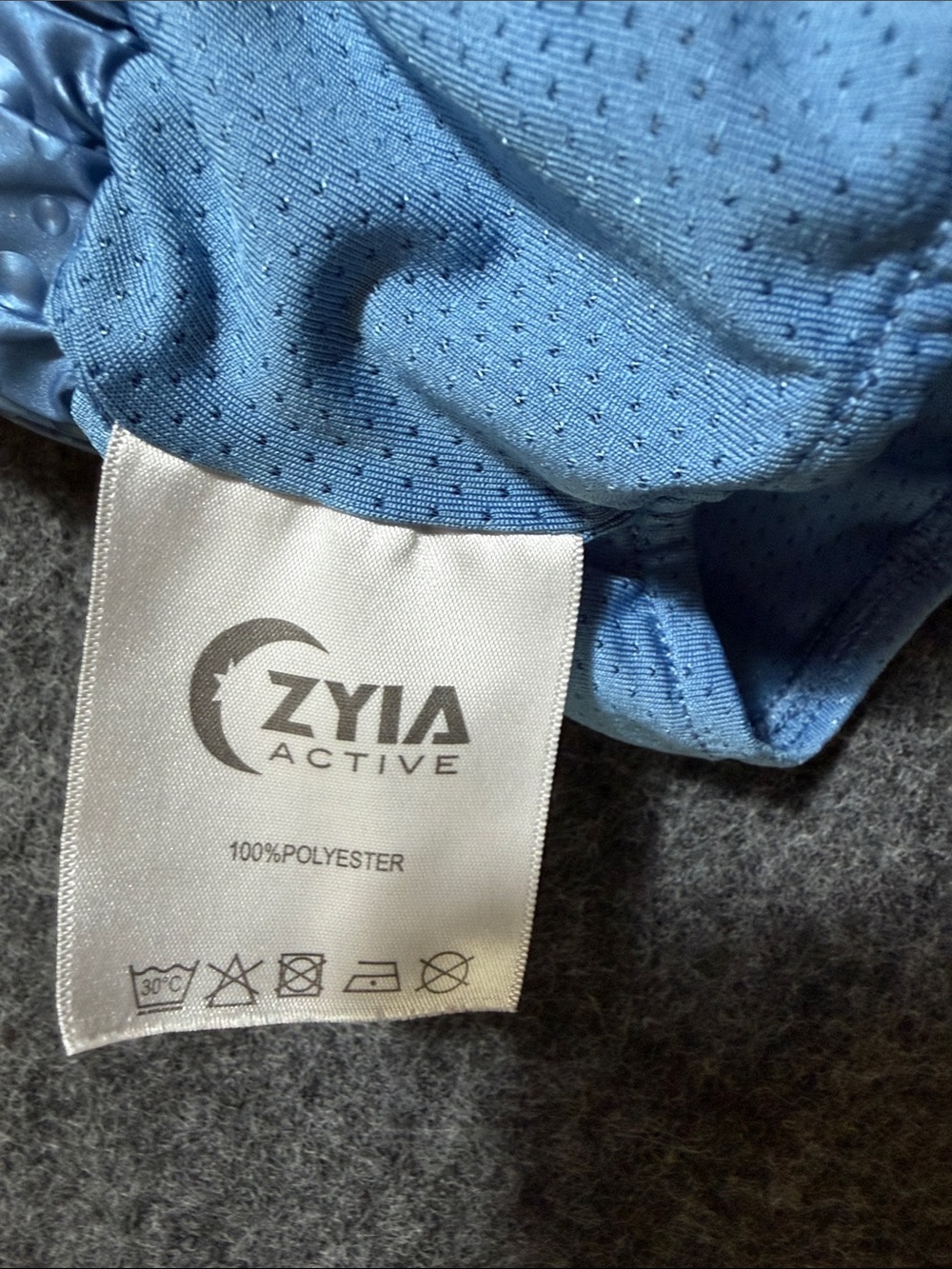 Zyia Active Blue Steel Bubbles Hi-Rise Bomber Shorts Water resistant size M - Picture 4 of 12
